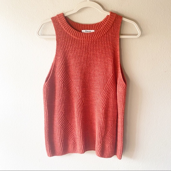 Madewell Tops - MADEWELL Jensen Orange Sweater Tank Top
